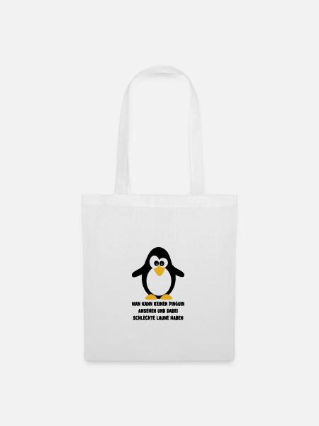 Pinguin - Stoffbeutel - Weiß