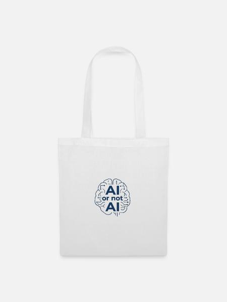 KI-Logo Künstliche Intelligenz (KI) - Stoffbeutel - Weiß