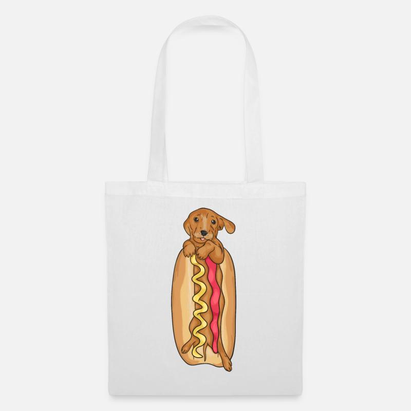 dachshund - Tote Bag - white