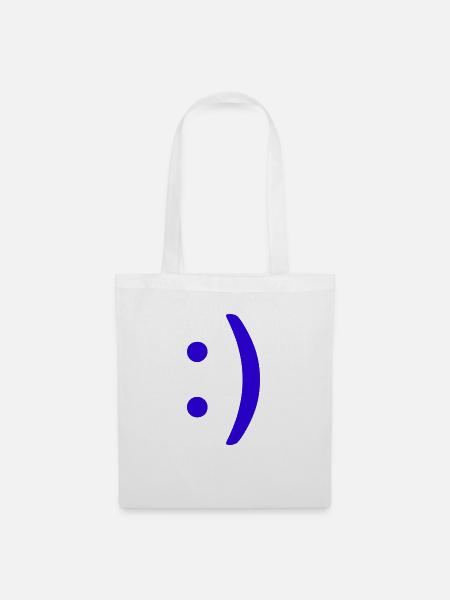 Smile!! :) - Stoffbeutel - Weiß