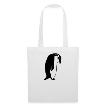 manchot - Sac en tissu - blanc - Devant