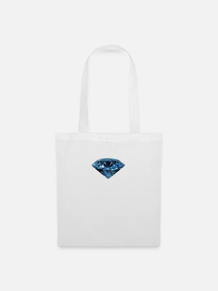Diamant Juwel Mineral Edelstein Schmuck - Stoffbeutel - Weiß