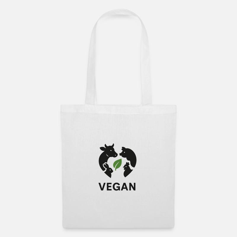 Vegan - Stoffbeutel - Weiß