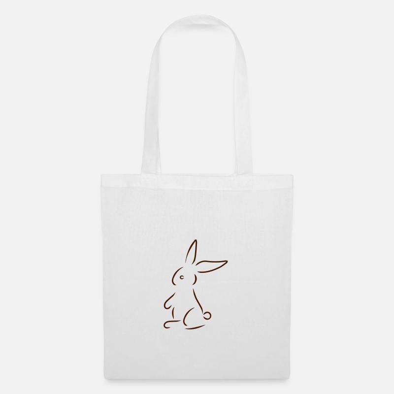 Hase - Stoffbeutel - Weiß