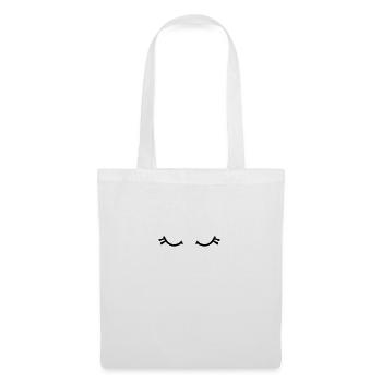 sleepy eyes with cute eyelashes - Tote Bag - white - Front