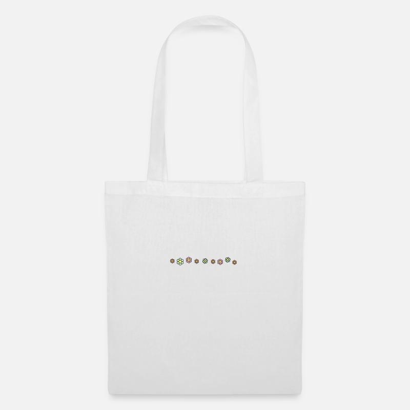 Flowers line pattern decoration decor - Tote Bag - white