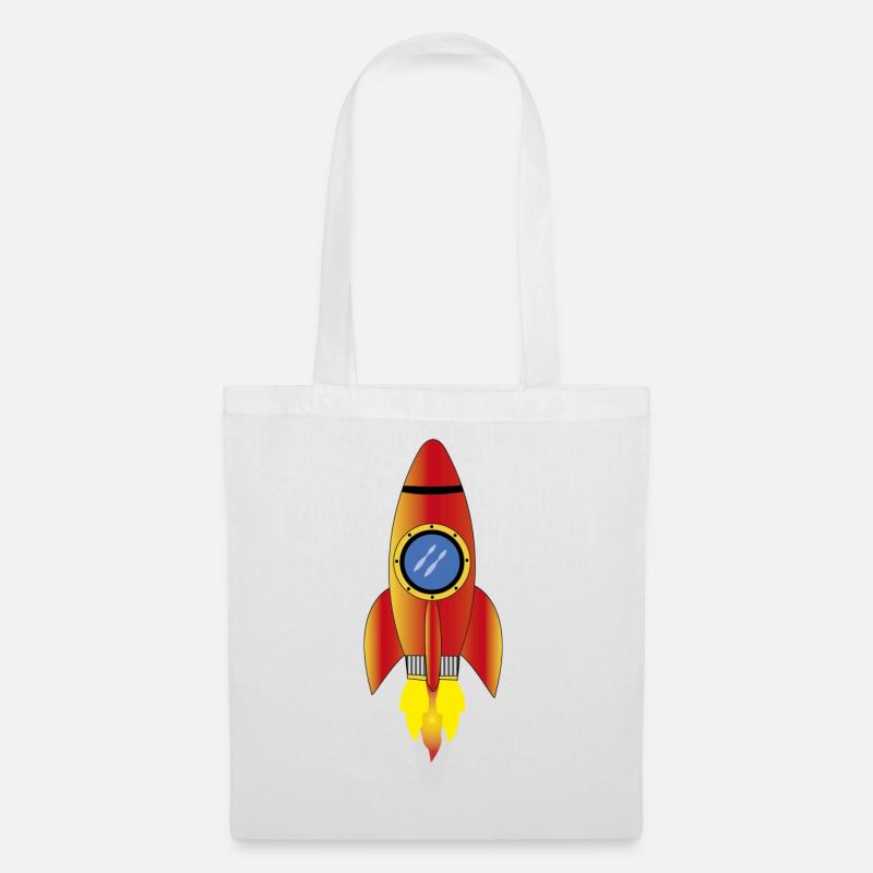 Fusée - Sac en tissu - blanc