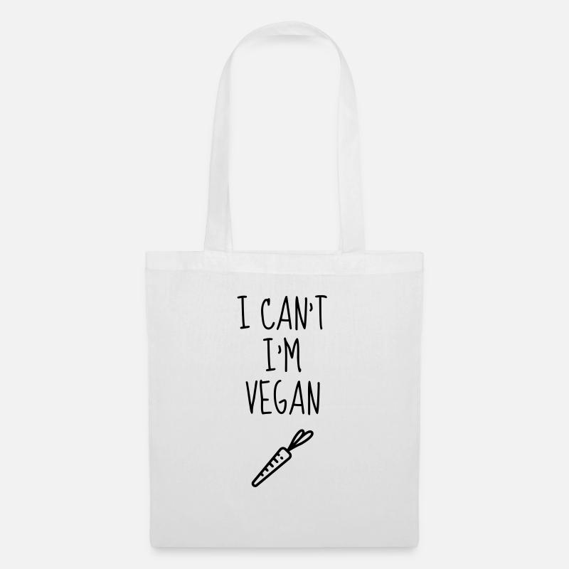 végétarien / végétarienne / végétarisme / vegan - Sac en tissu - blanc