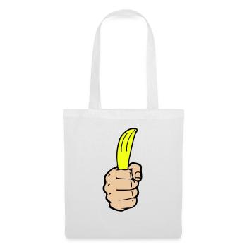 Banane à la main - Sac en tissu - blanc - Devant