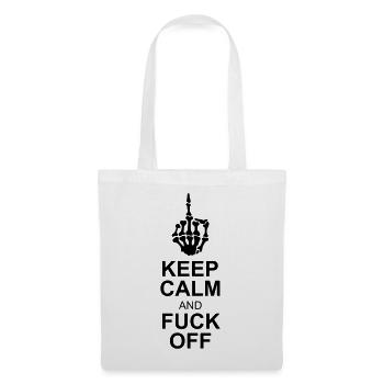 keep calm fuck off - Tote Bag - white - Front