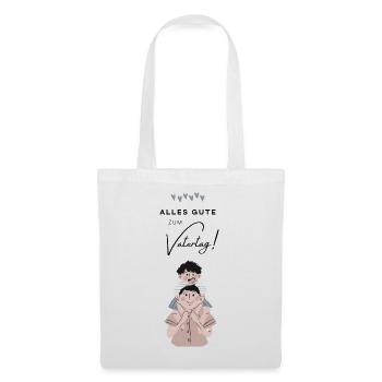 Cadeau Fête des Pères - Papa est le meilleur / Journée des hommes - Sac en tissu - blanc - Devant