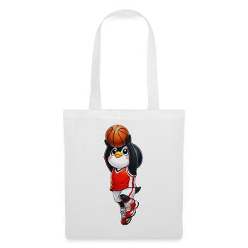 Cute Penguin Basketball Player Cartoon Sportsman - Tote Bag - white - Front