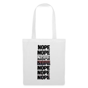 Nope Neon Glitch Text Stack - Tote Bag - white - Front