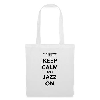 Keep Calm and Jazz On - Trumpet - Tote Bag - white - Front