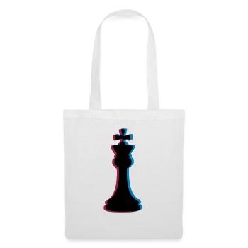 Échecs 3D effet - Sac en tissu - blanc - Devant