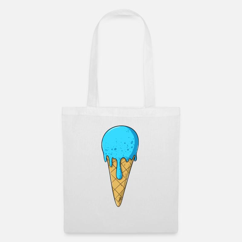 Eis | Blau Eiscreme | ICE Cream - Stoffbeutel - Weiß