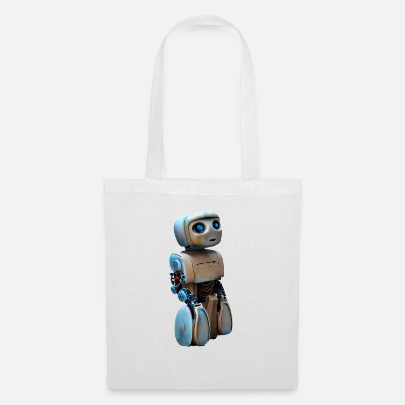 Cute Robot - Tote Bag - white