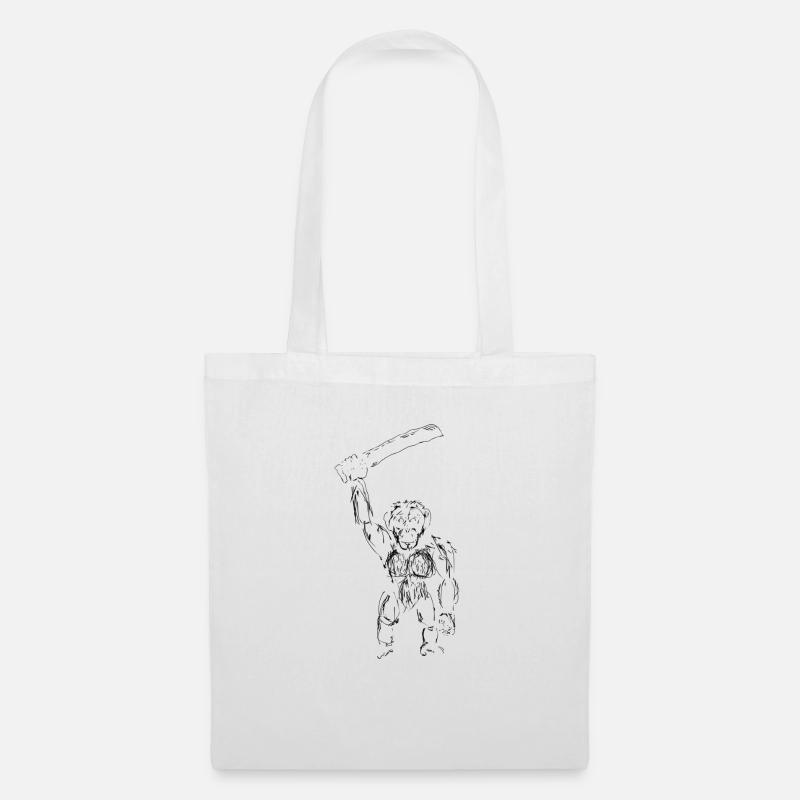 Sketchy Machete Chimp - Tote Bag - white