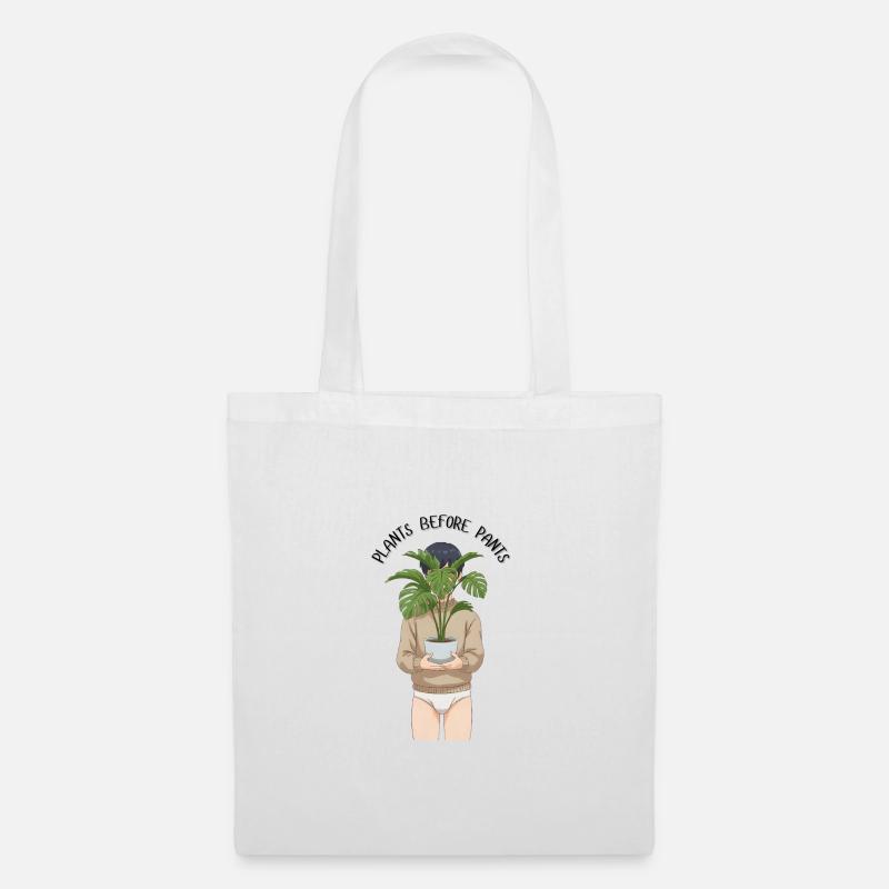 Plants before Pants - Stoffbeutel - Weiß