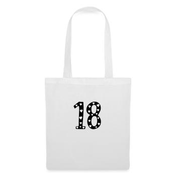 18 Anniversaire Coeur - Sac en tissu - blanc - Devant