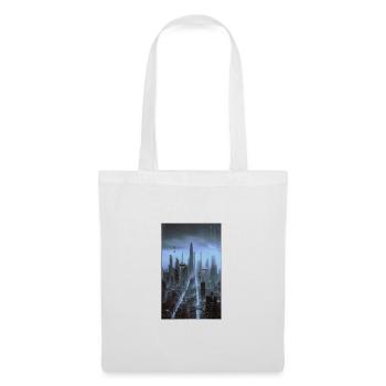 Paysage urbain futuriste la nuit - Sac en tissu - blanc - Devant