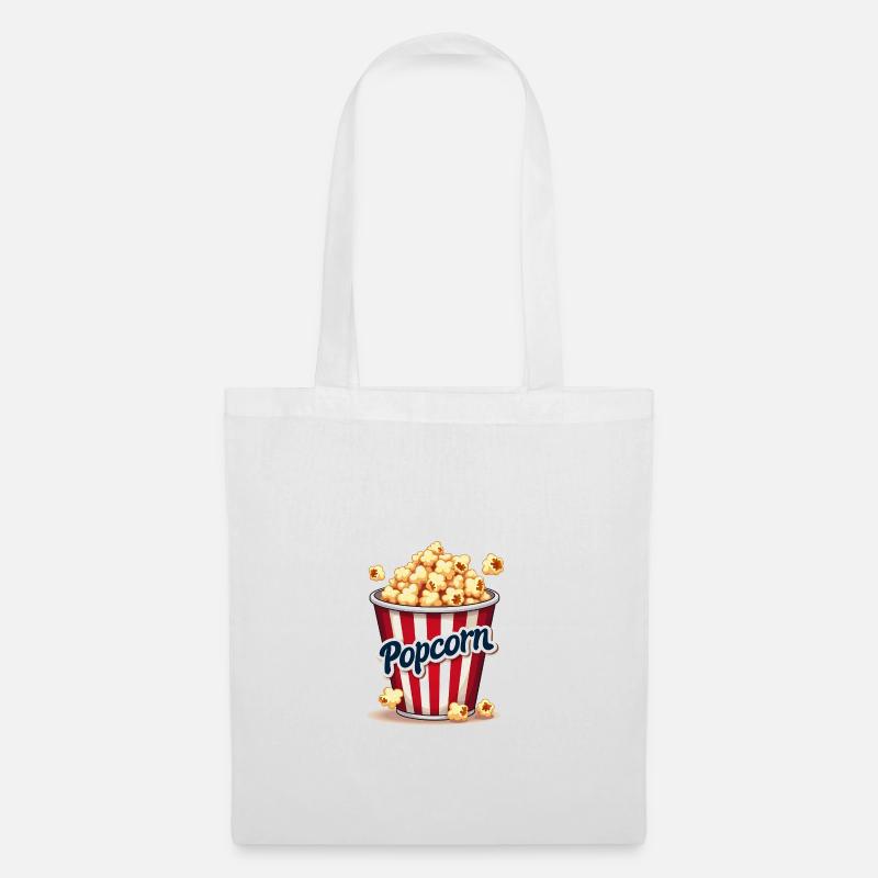 Popcorn Kostüm Fasching Karneval - Stoffbeutel - Weiß