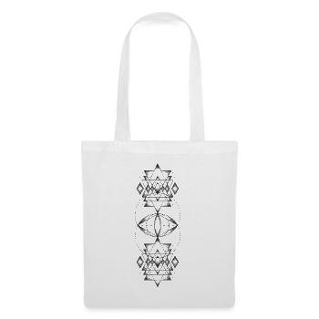 géométrie sacrée - Sac en tissu - blanc - Devant