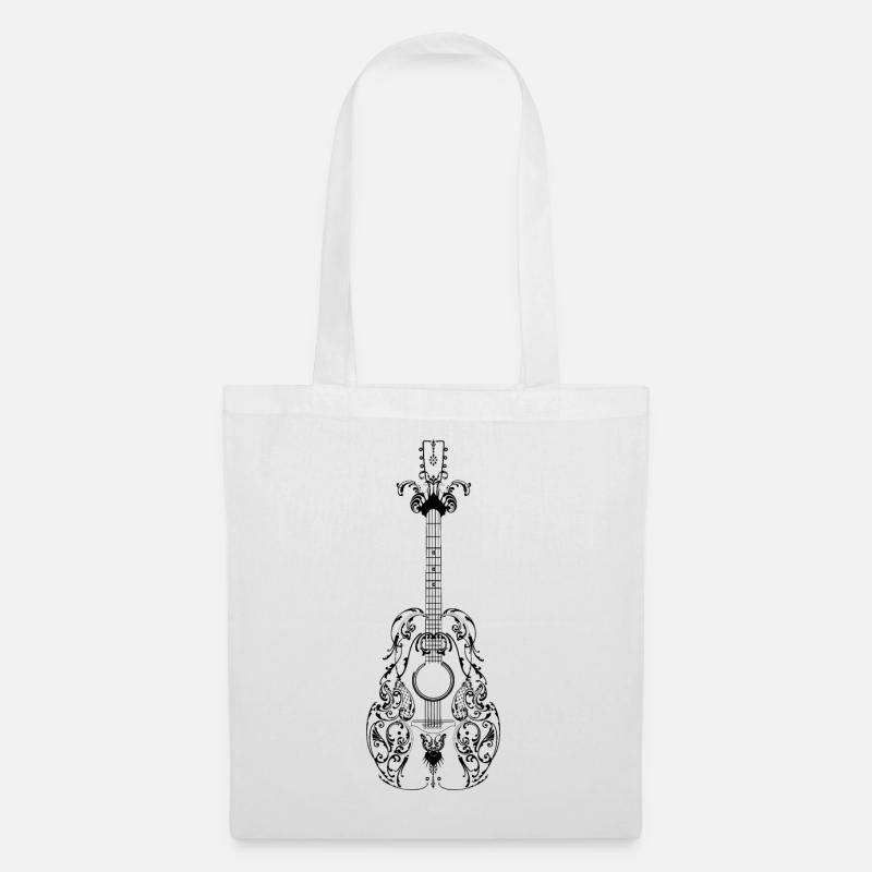 Gitarre Gitarrist Geschenkidee - Stoffbeutel - Weiß