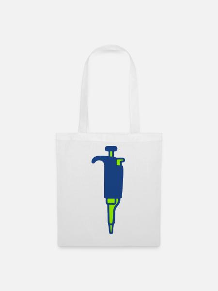 Labor Pipette Wissenschaft Icon - Stoffbeutel - Weiß