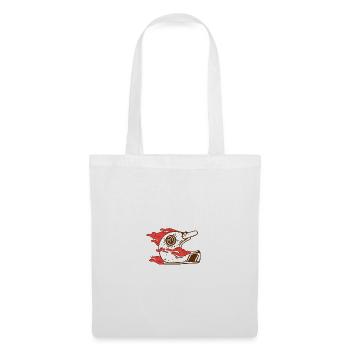 Helmet Vintage Flames Grunge - Tote Bag - white - Front