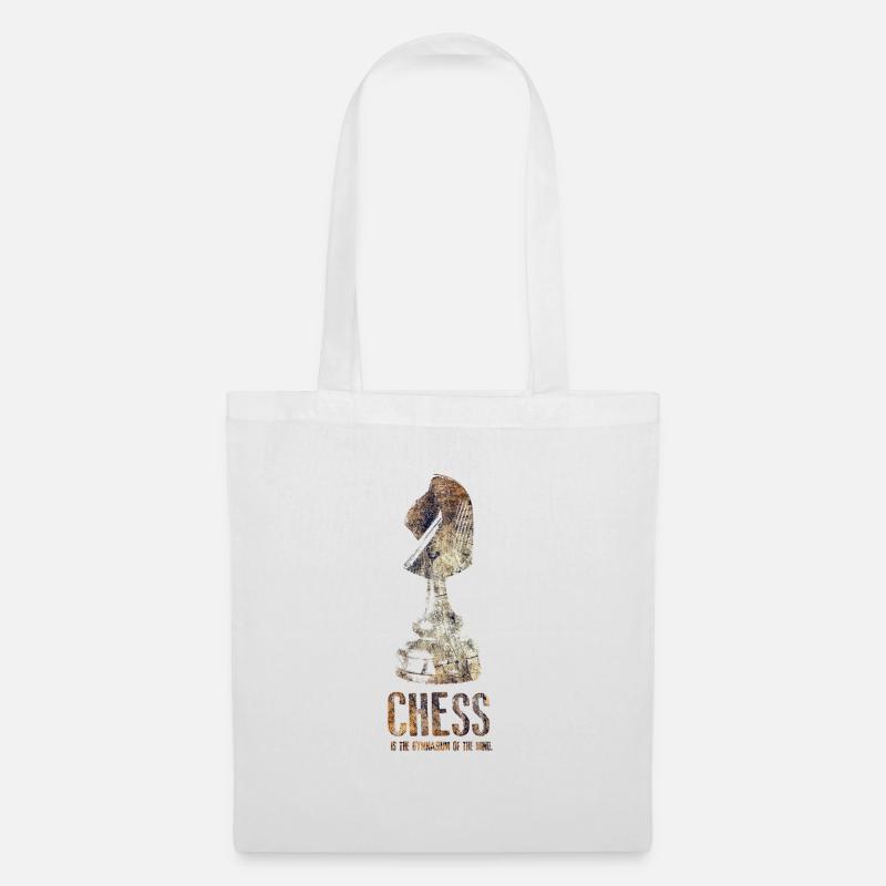 Échecs - Sac en tissu - blanc