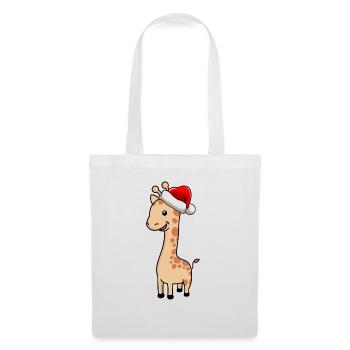 Giraffe Weihnachten Comic - Stoffbeutel - Weiß - Vorne