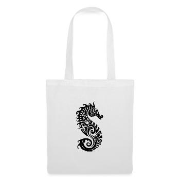 Little cute tattoo style seahorse - Tote Bag - white - Front