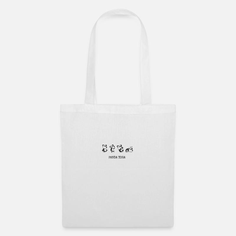 Panda Yoga | lustiges Geschenk - Stoffbeutel - Weiß