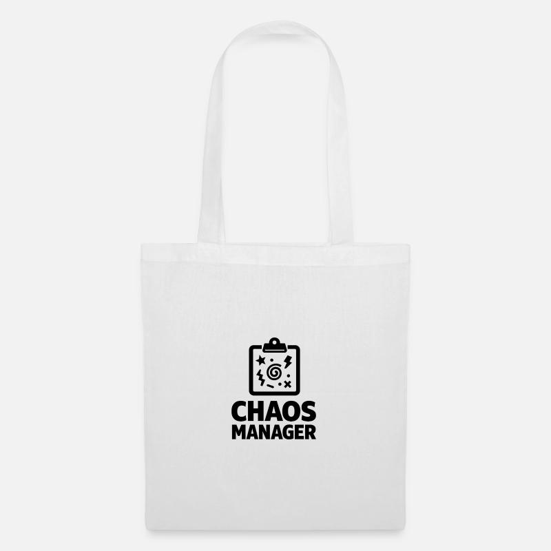 Chaos Manager Clipboard Design - Stoffbeutel - Weiß