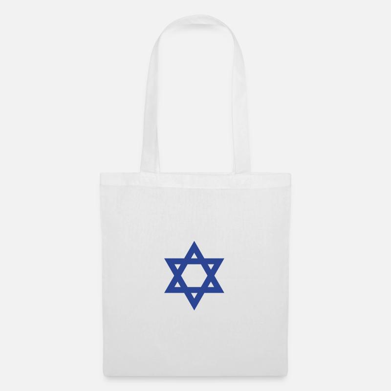 Davidstern Israel - Stoffbeutel - Weiß