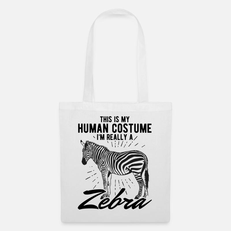 Zebra - Stoffbeutel - Weiß