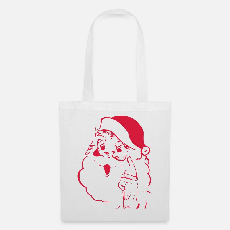 Weihnachtsmann - Stoffbeutel - Weiß