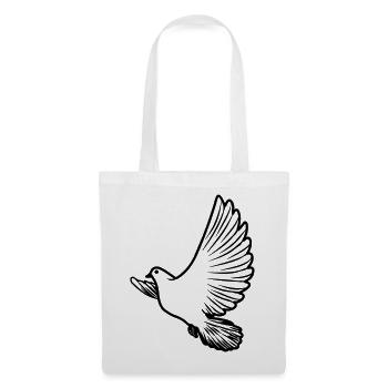 Colombe de la paix transparente - Sac en tissu - blanc - Devant