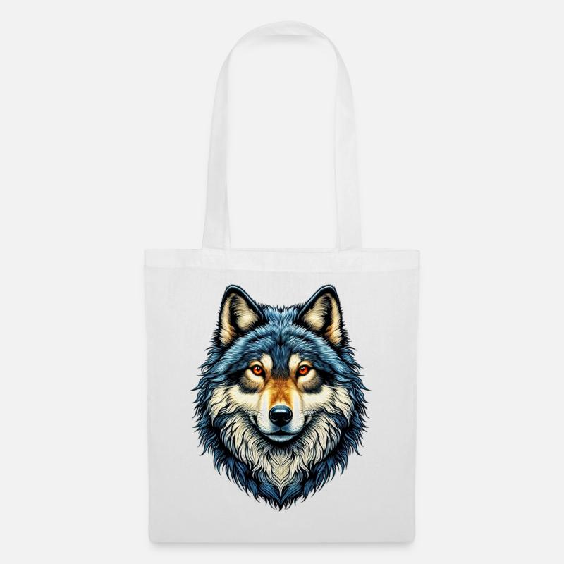 Wolf - Stoffbeutel - Weiß