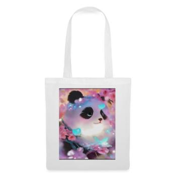 Panda Bild - Stoffbeutel - Weiß - Vorne