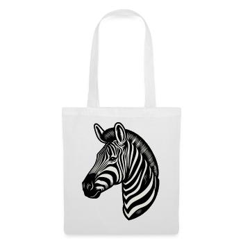Zebra - Stoffbeutel - Weiß - Vorne