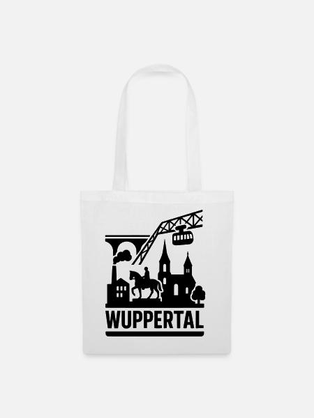 wuppertal silhouette - Stoffbeutel - Weiß