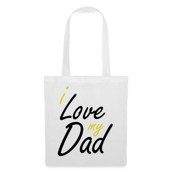 i love my dad Handlettering - Stoffbeutel - Weiß - Vorne