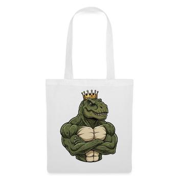 Fort Dino T-Rex King Dessin animé Fitness Jungle - Sac en tissu - blanc - Devant