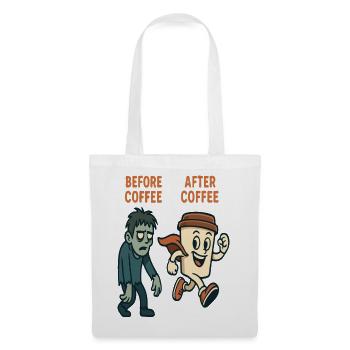 Before Coffee After Coffee - Tote Bag - white - Front