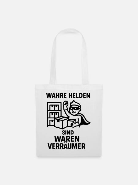 waren verräumer helden - Stoffbeutel - Weiß