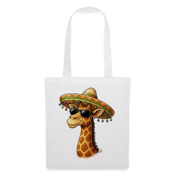 Giraffe in sombrero and sunglasses - Tote Bag - white - Front