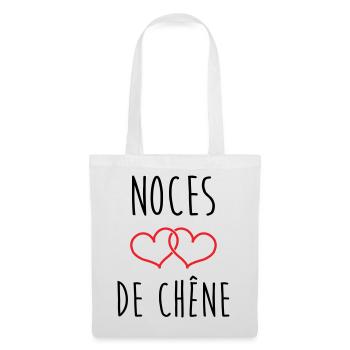noces de Chêne 80 ans de mariage - Sac en tissu - blanc - Devant