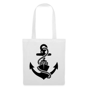 Anchor Rope Maritime Silhouette - Tote Bag - white - Front
